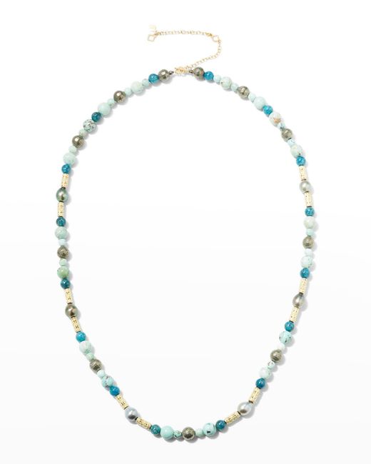 Armenta Old World Pearl and Turquoise Bead Necklace 34L