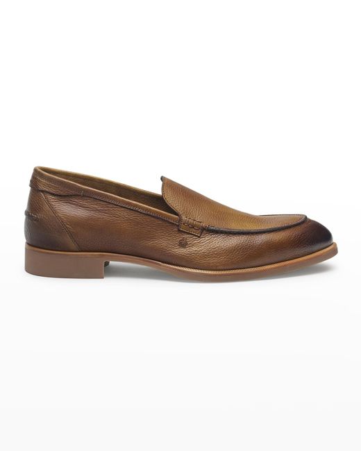 Di Bianco Etna Burnished Leather Loafers