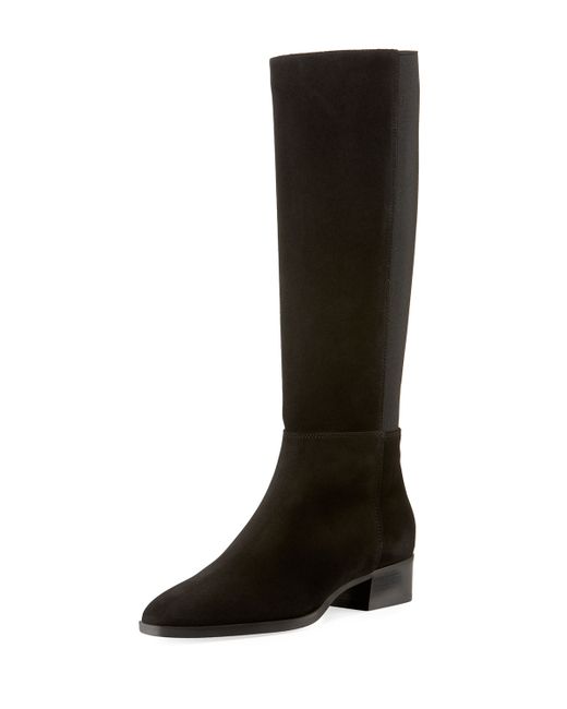 Aquatalia Finola Flat Leather Knee Boots