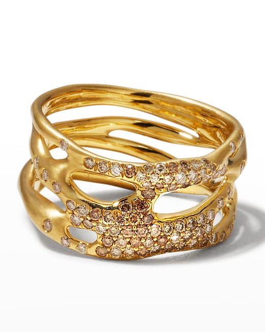 Ippolita 18K Gold Drizzle Ring with Multi Diamonds