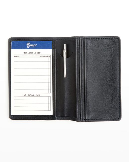 ROYCE New York Personalized Leather Notepad Organizer Wallet