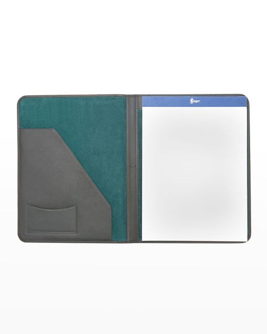 ROYCE New York Personalized Suede Lined Leather Writing Portfolio
