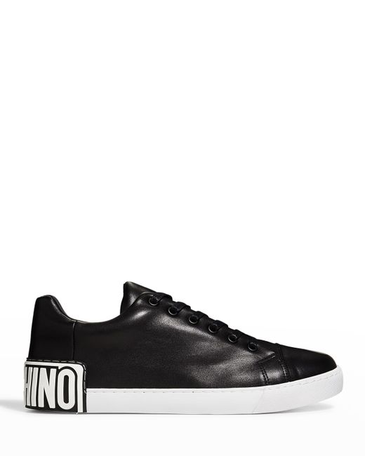 Moschino Maxilogo Leather Low-Top Sneakers