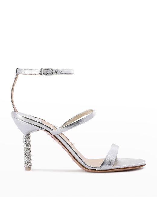 Sophia Webster Rosalind Metallic Crystal-Heel Sandals