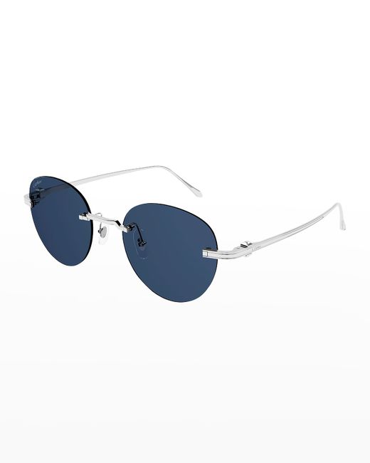 Cartier Rimless Round Sunglasses