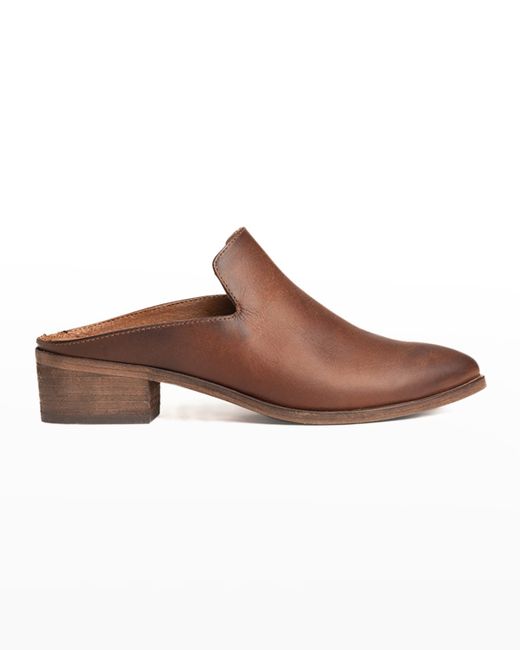 Frye Ray Leather Slide Mules