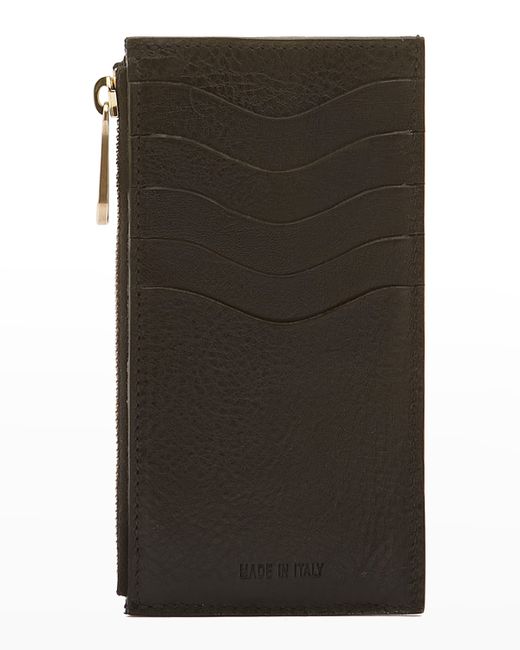 Il Bisonte Acero Zip Leather Card Holder