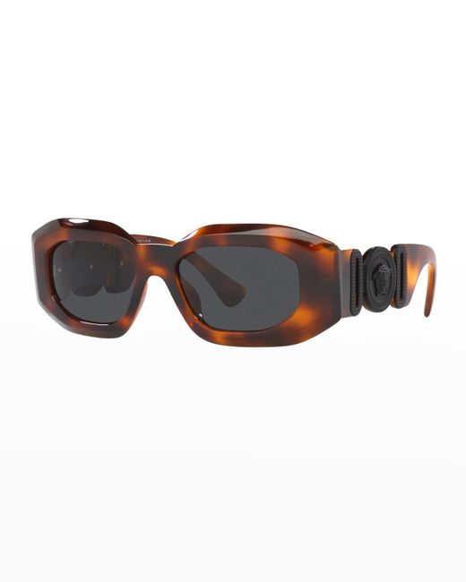 Versace Medusa Oval Plastic Sunglasses