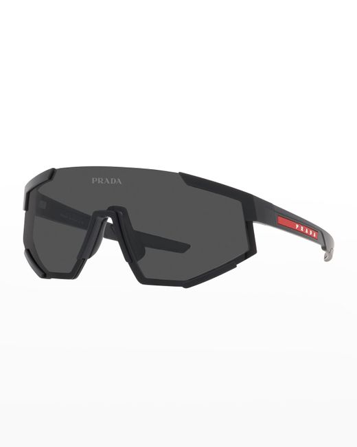 Prada Sport Rectangle Shield Logo Sunglasses