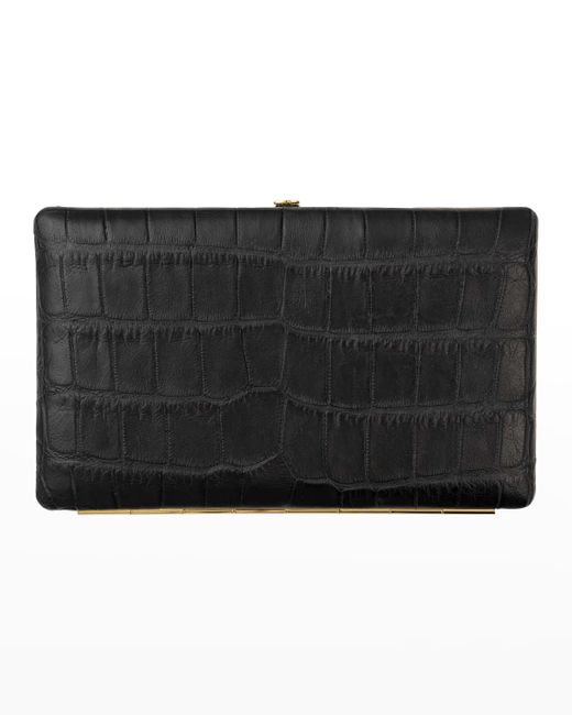 Abas Alligator Frame Wallet Clutch Bag