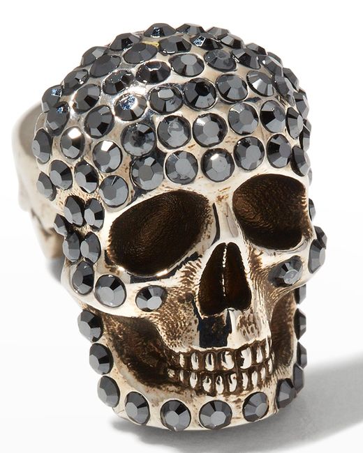 Alexander McQueen Pave Skull Earring Single