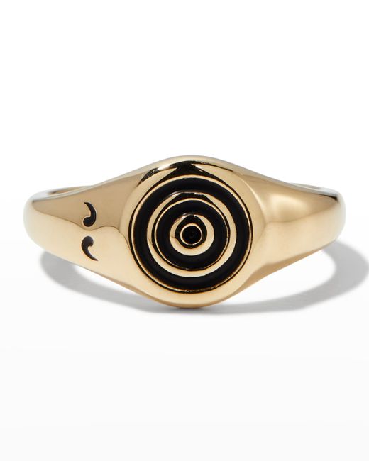 Marco Dal Maso Gold Acies Ipnotic Signet Ring