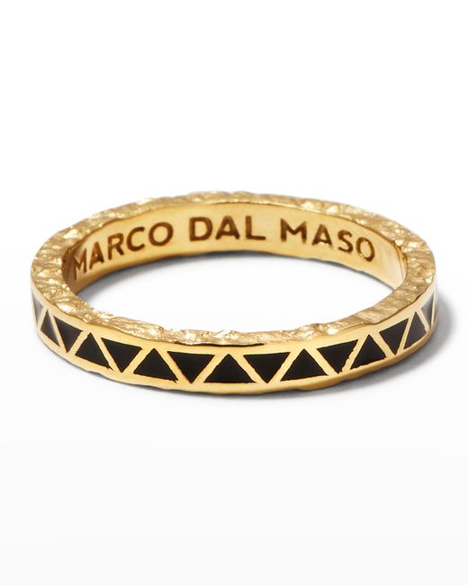Marco Dal Maso Yellow Gold Manawa Enamel Thin Band Ring