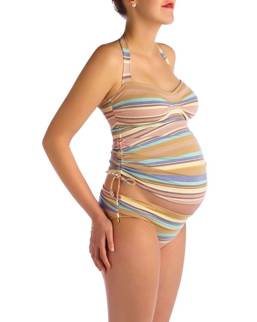 Pez D'Or Maternity Oxford Striped 2-Piece Swim Set