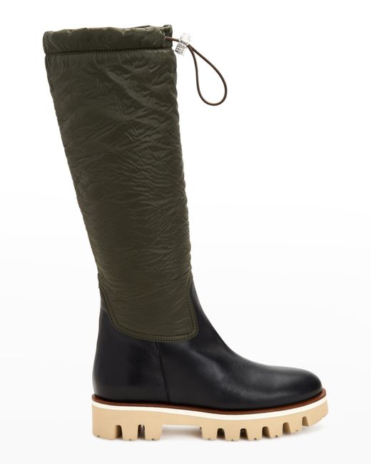 Aquatalia Marlo Leather and Nylon Calf Boots