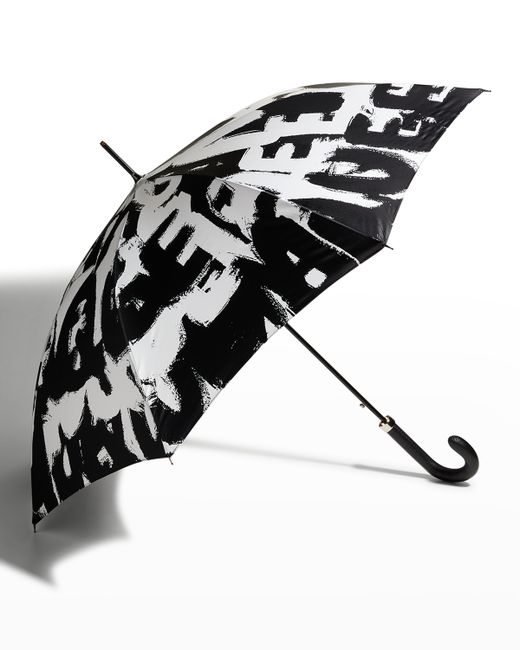 Alexander McQueen Graffiti Logo Umbrella