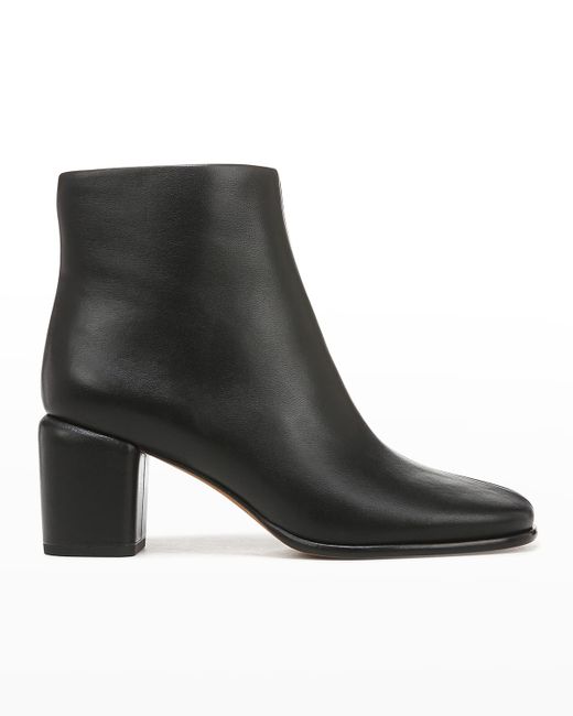 Vince Maggie Leather Zip Ankle Booties