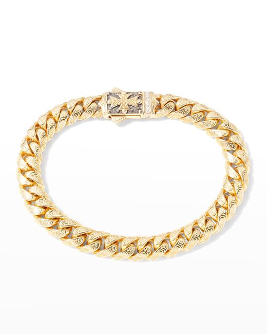 Konstantino 18k Gold Filigree Chain Bracelet w Diamonds