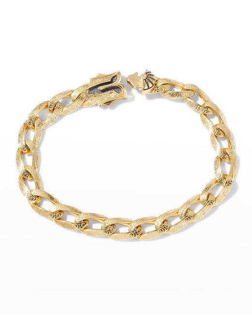 Konstantino 18k Gold Filigree Curb Chain Bracelet