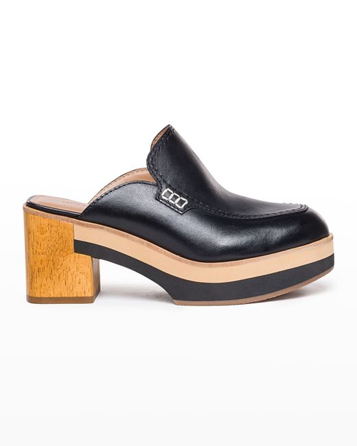Bernardo Sofia Leather Loafer Clogs
