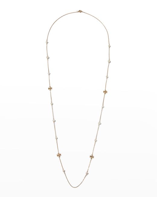 Tory Burch Kira Pearl Delicate Long Necklace