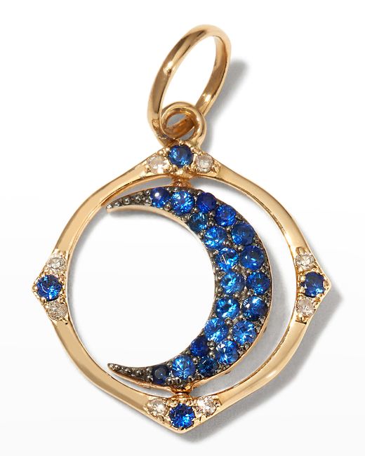 Kastel Jewelry Reversible Crescent Moon Sapphire Pendant