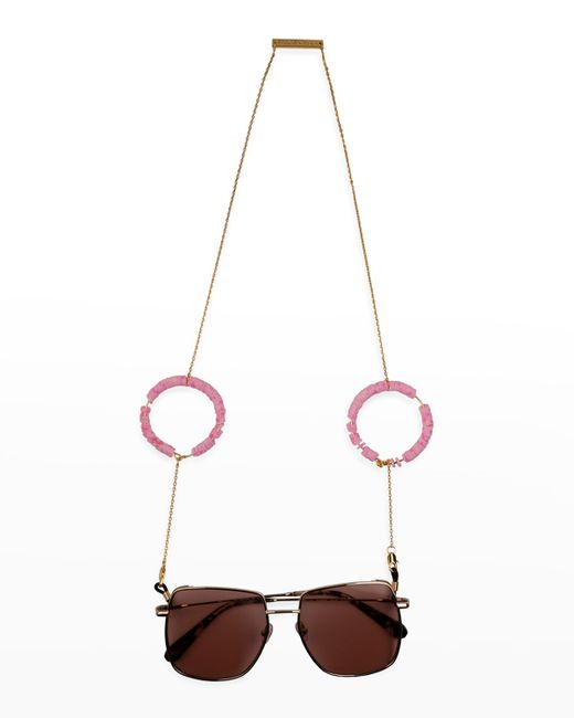 Frame Chain Ring Beaded Sunglasses Chain Strap