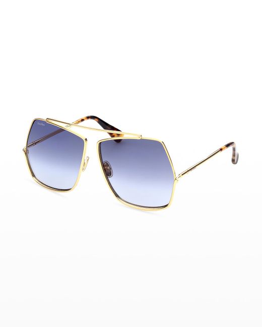 Max Mara Gradient Metal Butterfly Sunglasses