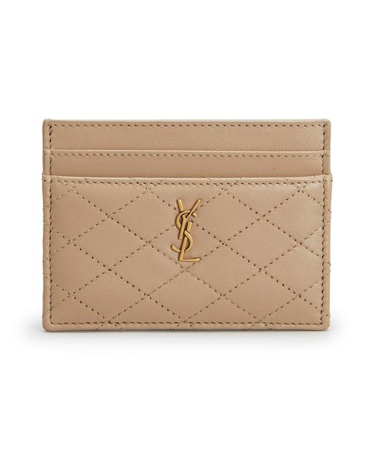 Saint Laurent Gaby YSL Quilted Lambskin Card Case