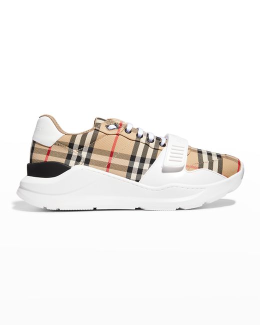 Burberry Vintage Check Canvas Low-Top Sneakers