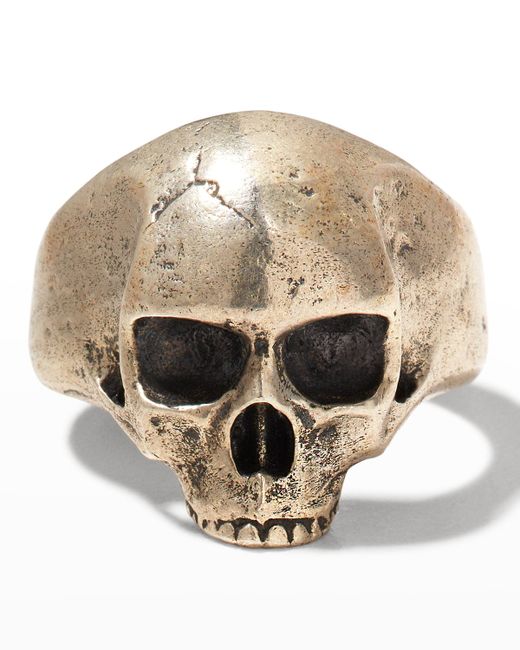 John Varvatos Metal Skull Signet Ring