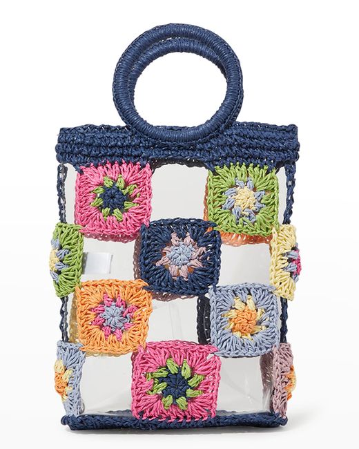 Lele Sadoughi Mini Tiled Crochet Top-Handle Bag