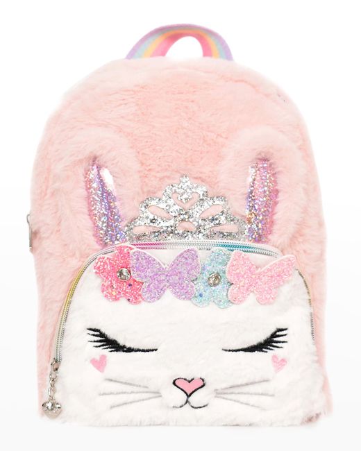 Miss Gwen's OMG Accessories Kiki Rhinestone Butterfly Embellished Plush Mini Backpack
