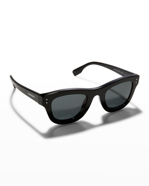 Burberry Acetate Logo Round Sunglasses