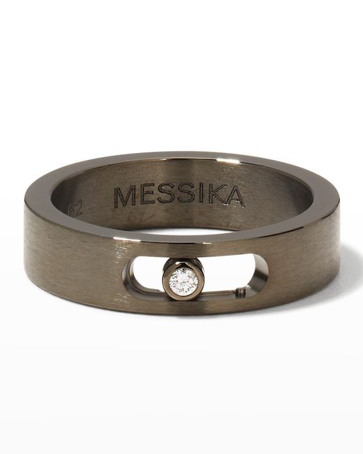Messika Titanium Graphite Diamond Ring 62