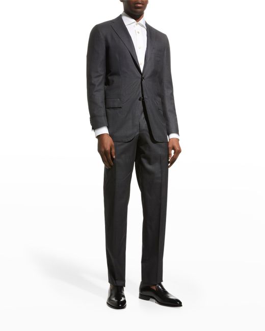 Kiton Two-Piece Solid Wool Suit