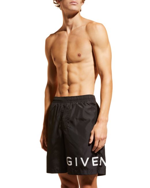 Givenchy Long Logo Swim Shorts