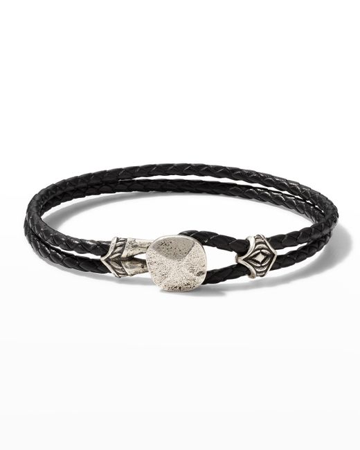 John Varvatos Braided Leather Bracelet
