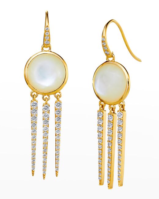 Syna Mother-of-Pearl and Diamond Earrings