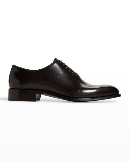 Tom Ford Claydon Burnished Leather Oxfords
