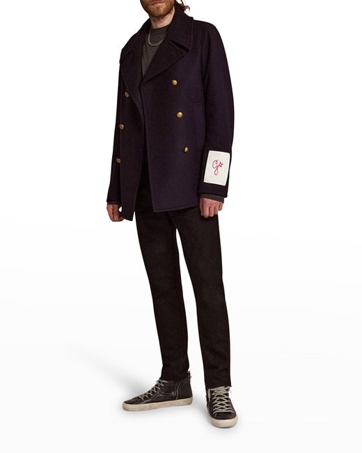 Golden Goose Double-Breasted Compact Peacoat