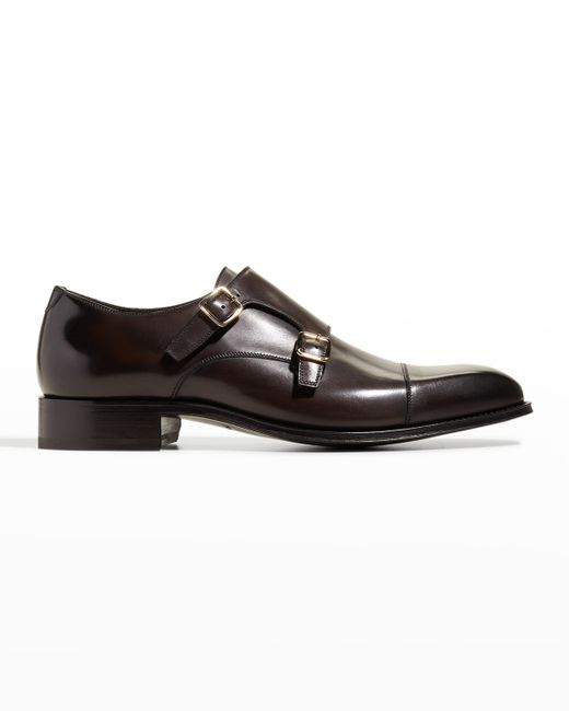 Tom Ford Claydon Leather Double Monk Strap Loafers