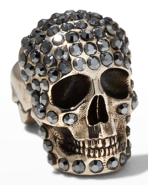 Alexander McQueen Crystal Paveacute Skull Earring Single