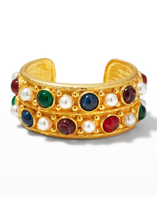 Ben-Amun Gold Stone and Pearly Bangle