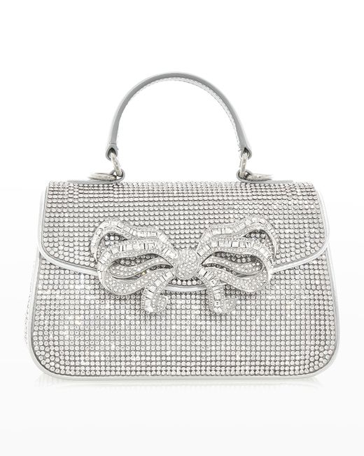 Judith Leiber Couture Bow Crystal Top-Handle Bag