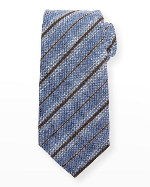 Kiton Wool-Silk Stripe Tie