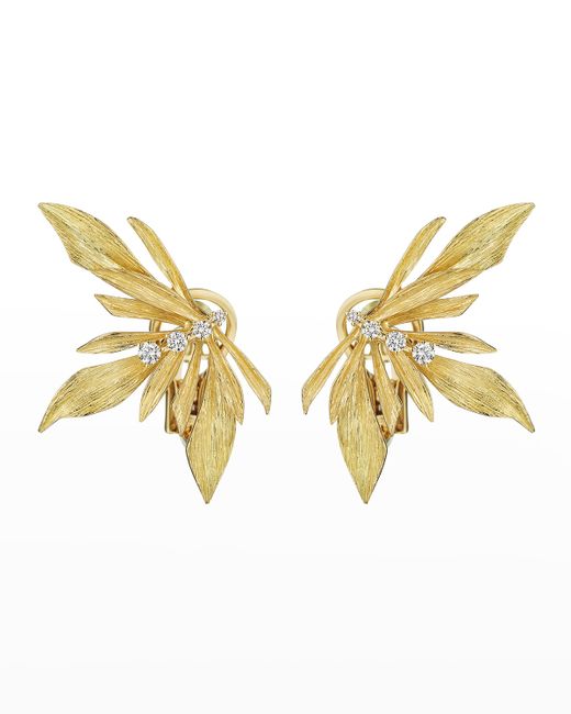 Hueb 18K Bahia Flower Earrings with VS-GH Diamonds