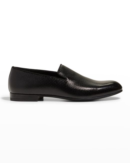 Giorgio Armani Textured Leather Formal Loafers