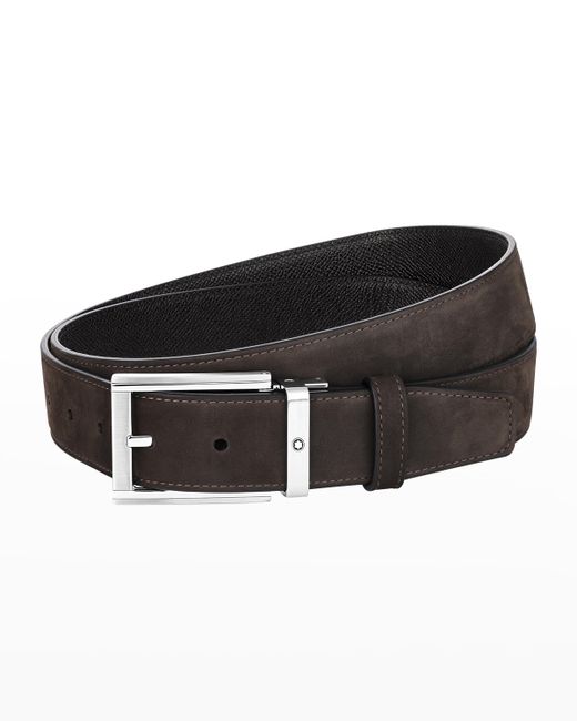Montblanc Reversible Leather Buckle Belt