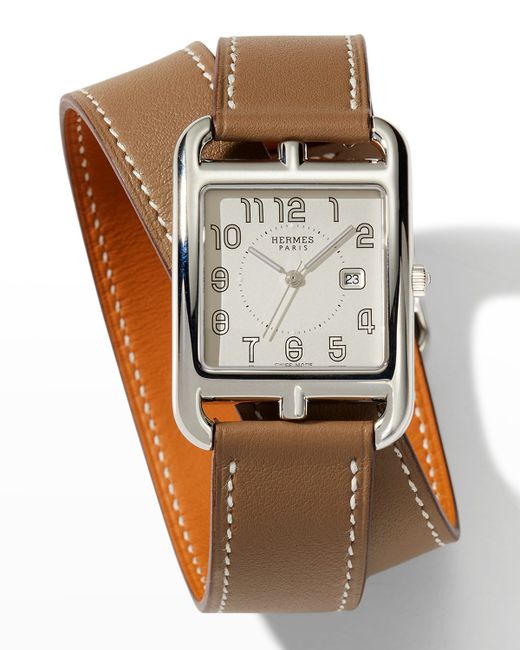 Herm s Cape Cod Watch Stainless Steel Leather Strap